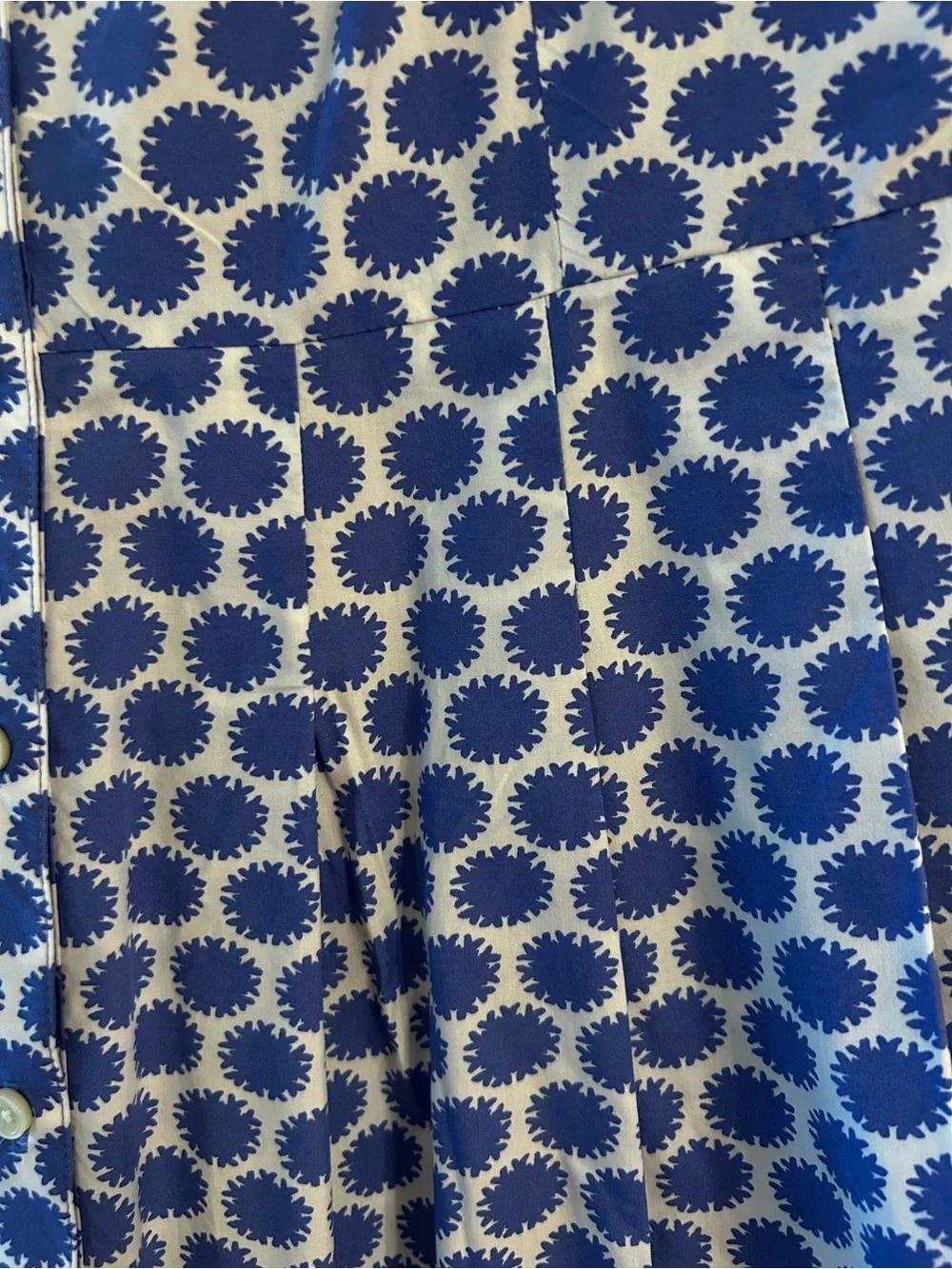 Talbots Blue and White Polka Dot Midi Shirt Dress - Picture 4 of 7